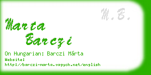 marta barczi business card