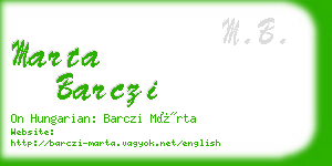 marta barczi business card